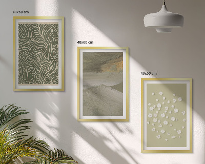 Cadre photo mural Motifs floraux abstraits ondulés