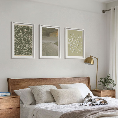 Cadre photo mural Motifs floraux abstraits ondulés