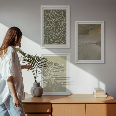 Cadre photo mural Motifs floraux abstraits ondulés
