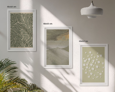 Cadre photo mural Motifs floraux abstraits ondulés