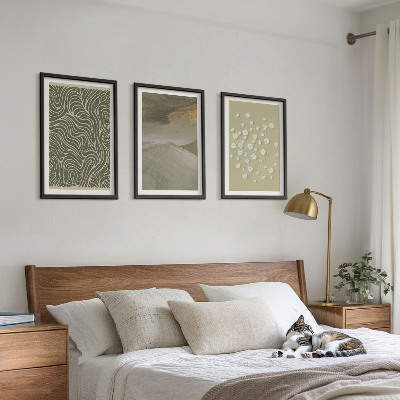 Cadre photo mural Motifs floraux abstraits ondulés