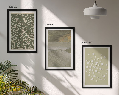 Cadre photo mural Motifs floraux abstraits ondulés
