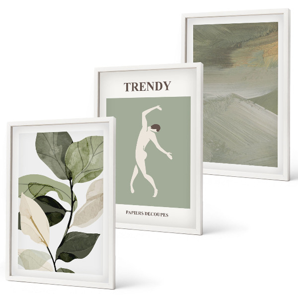 Cadre photo mural Motifs abstraits de silhouettes de plantes