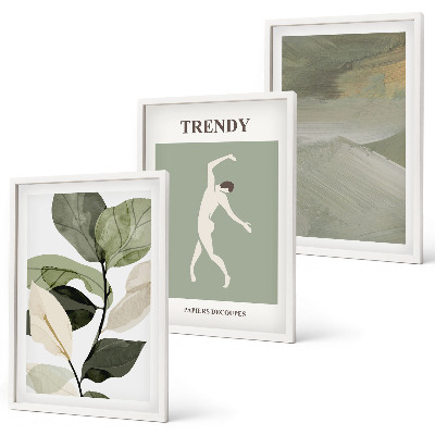 Cadre photo mural Motifs abstraits de silhouettes de plantes
