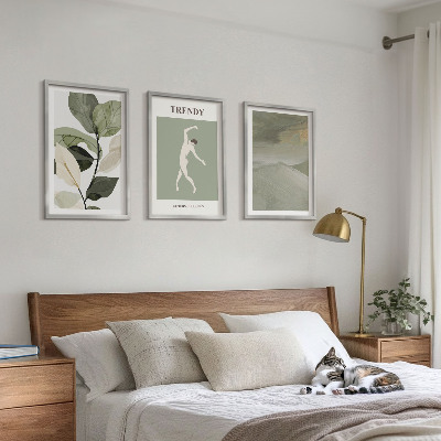 Cadre photo mural Motifs abstraits de silhouettes de plantes