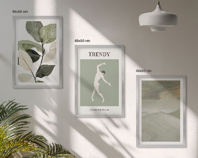 Cadre photo mural Motifs abstraits de silhouettes de plantes