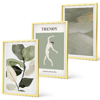 Cadre photo mural Motifs abstraits de silhouettes de plantes