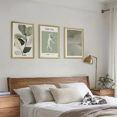 Cadre photo mural avec motifs abstraits de silhouettes de plantes
