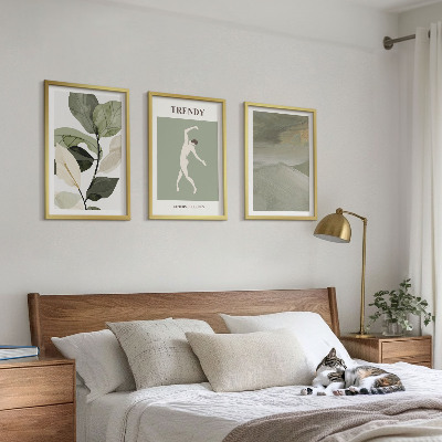 Cadre photo mural Motifs abstraits de silhouettes de plantes