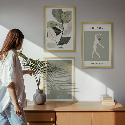 Cadre photo mural Motifs abstraits de silhouettes de plantes