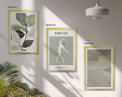 Cadre photo mural Motifs abstraits de silhouettes de plantes