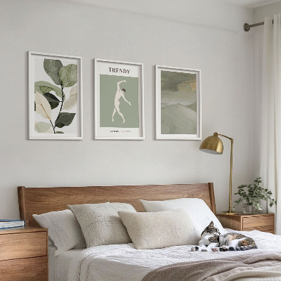 Cadre photo mural Motifs abstraits de silhouettes de plantes