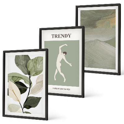 Cadre photo mural Motifs abstraits de silhouettes de plantes