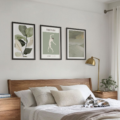 Cadre photo mural Motifs abstraits de silhouettes de plantes