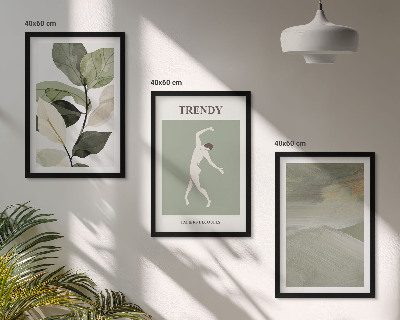 Cadre photo mural Motifs abstraits de silhouettes de plantes