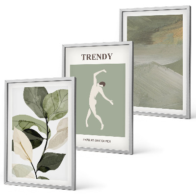 Cadre photo mural Motifs abstraits de silhouettes de plantes