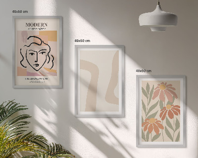 Lot de 3 tableaux pour salon Femme abstraite moderne