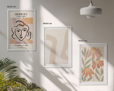 Lot de 3 tableaux pour salon Femme abstraite moderne