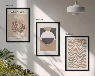 Cadre photo mural avec motifs de formes abstraites