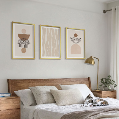 Cadre photo mural Formes abstraites marron beige