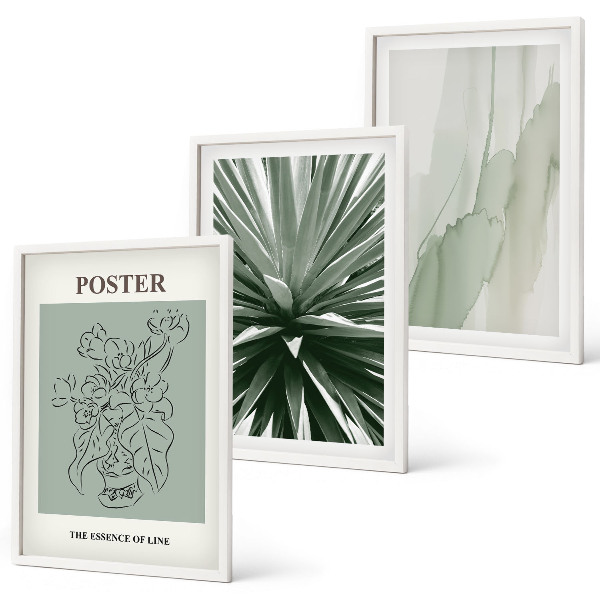 Cadre photo mural Motifs végétaux en vert