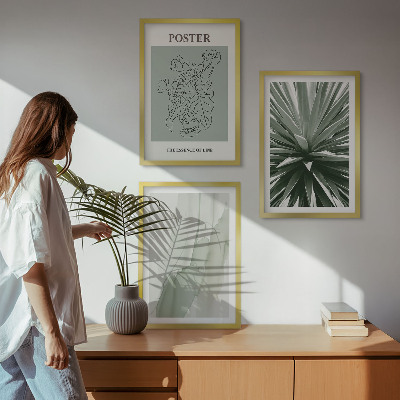 Cadre photo mural Motifs végétaux en vert