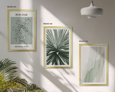 Cadre photo mural Motifs végétaux en vert