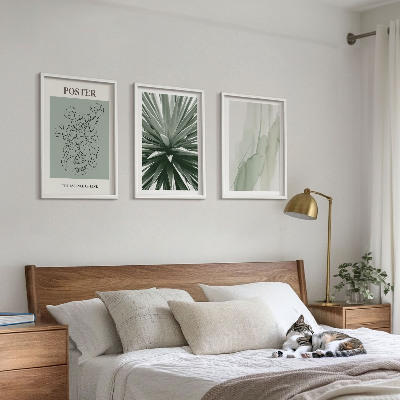 Cadre photo mural Motifs végétaux en vert