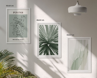 Cadre photo mural Motifs végétaux en vert