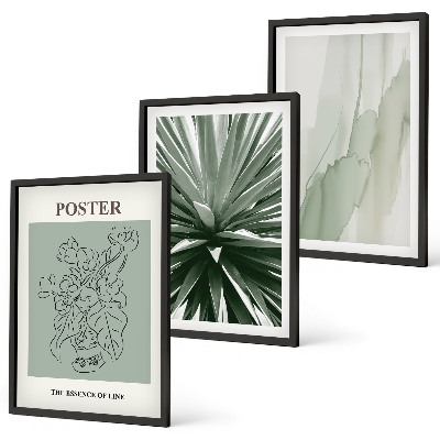 Cadre photo mural Motifs végétaux en vert
