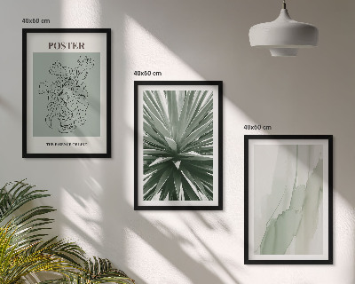 Cadre photo mural Motifs végétaux en vert