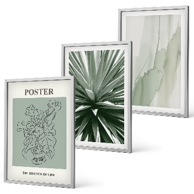 Cadre photo mural Motifs végétaux en vert
