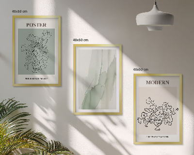 Lot de 3 tableaux pour salon Fleurs dans un vase moderne