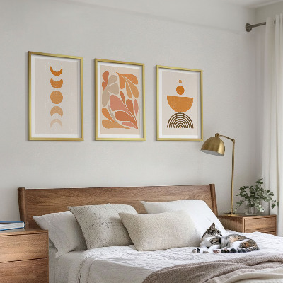 Cadre photo mural Formes orange abstraites