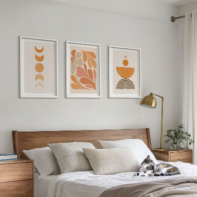 Cadre photo mural Formes orange abstraites