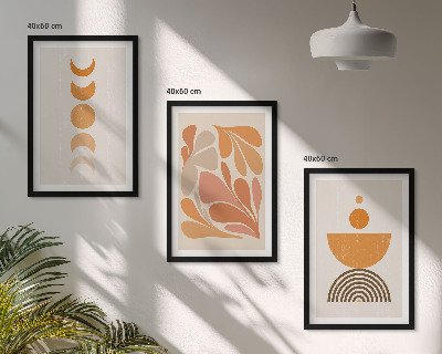 Cadre photo mural Formes orange abstraites