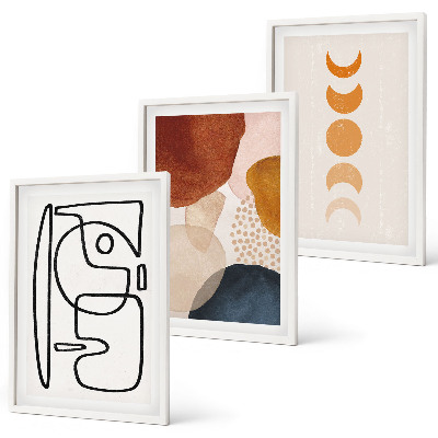 Lot de 3 tableaux pour salon Décorations abstraites colorées