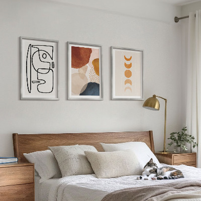 Lot de 3 tableaux pour salon Décorations abstraites colorées