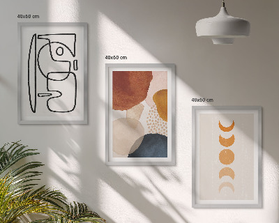 Lot de 3 tableaux pour salon Décorations abstraites colorées