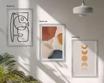 Lot de 3 tableaux abstraits colorés pour salon ensemble de décorations murales