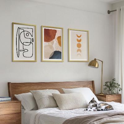 Lot de 3 tableaux pour salon Décorations abstraites colorées