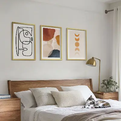 Lot de 3 tableaux abstraits colorés pour salon ensemble de décorations murales