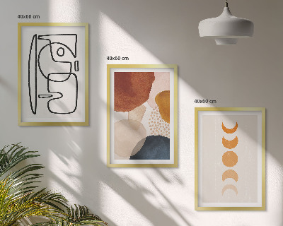 Lot de 3 tableaux pour salon Décorations abstraites colorées