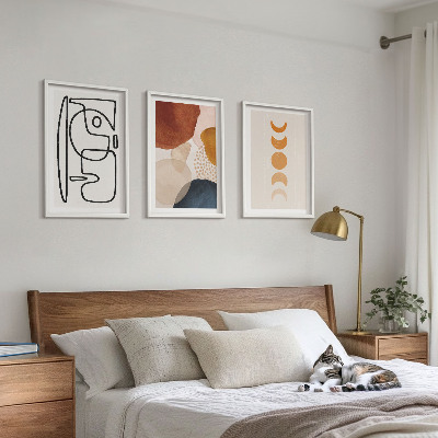 Lot de 3 tableaux pour salon Décorations abstraites colorées