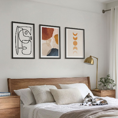 Lot de 3 tableaux pour salon Décorations abstraites colorées
