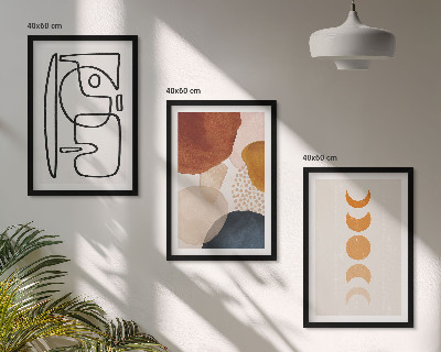 Lot de 3 tableaux pour salon Décorations abstraites colorées