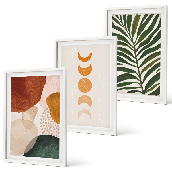 Cadre photo mural Formes de feuilles abstraites