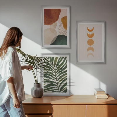 Cadre photo mural Formes de feuilles abstraites