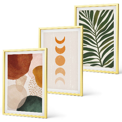 Cadre photo mural Formes de feuilles abstraites