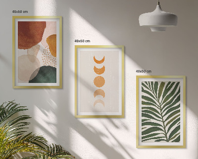 Cadre photo mural Formes de feuilles abstraites